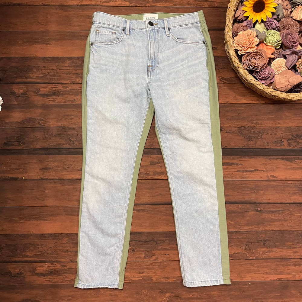 Frame Le Beau Women's Canterburry Cargo Mix Boyfriend Jeans Size‎ 24